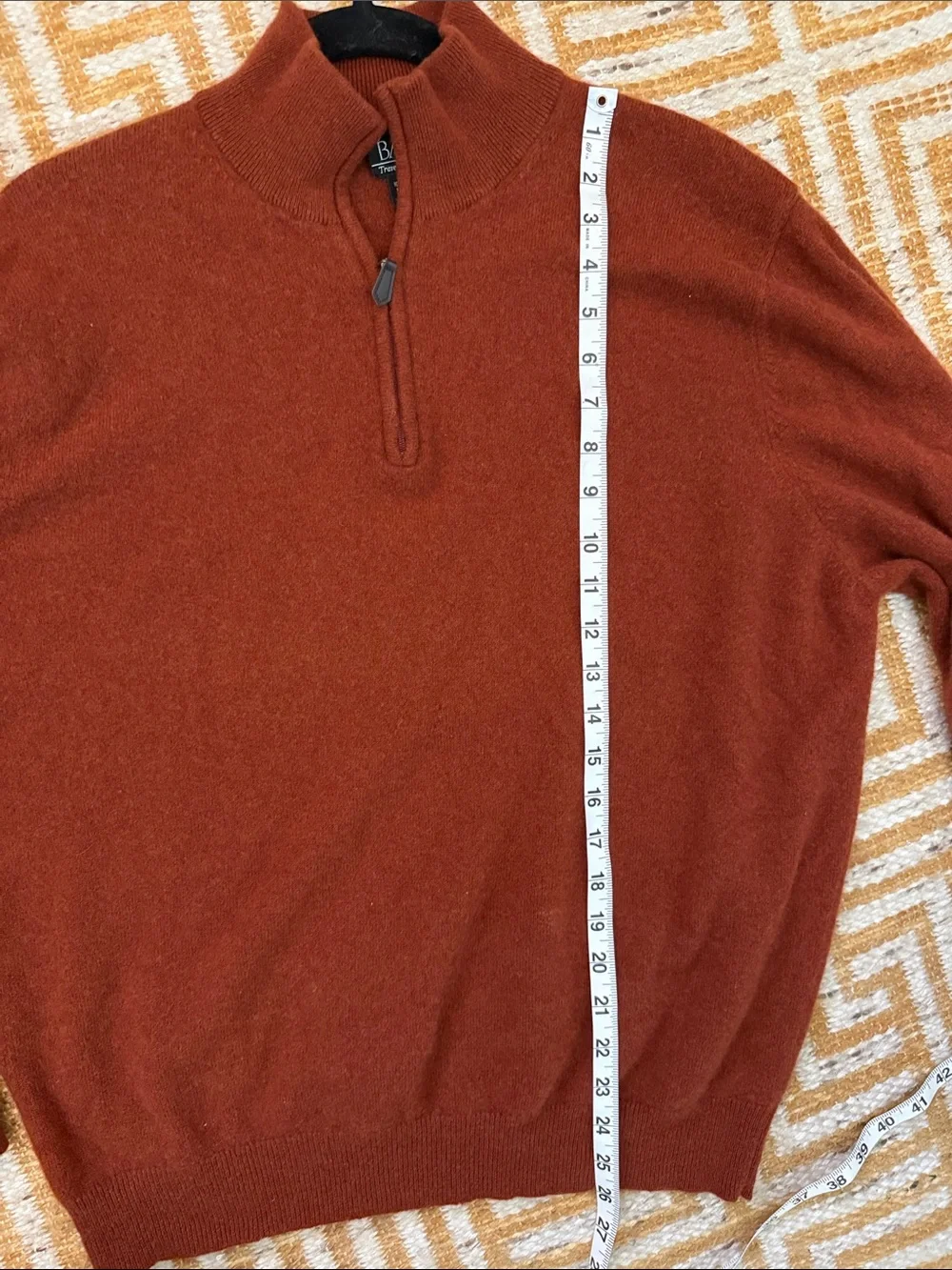 Jos A Bank Traveler’s Collection 100% Cashmere 1/4 Zip Pullover Sweater